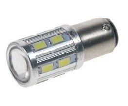 Žárovka LED 12-24V s paticí BA15d (jednovlákno) bílá, 16LED/5730SMD