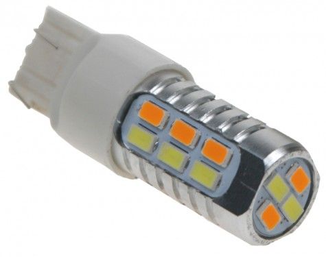 Žárovka LED T20 (7443) dual color, 12-24V, 22LED/5630SMD