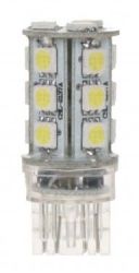 Žárovka LED 12V s paticí T20 (7443) bílá, 18LED/3SMD