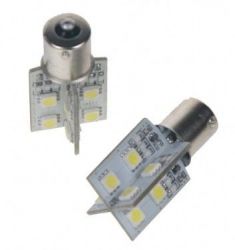 Žárovka LED 12V s paticí BAU15s bílá, 16LED/3SMD