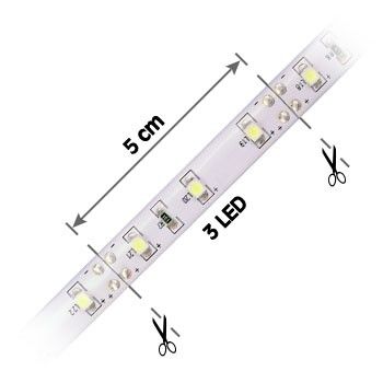 LED pásek (modul=5cm) UV, 12V,zalitý,  čipy 3528