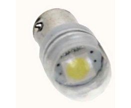 Žárovka LED 12V s paticí BA9s bílá, 1LED/3SMD s čočkou