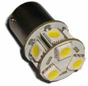 Žárovka LED 12V s paticí BAU 15s bílá, 9LED/3SMD