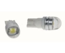 Žárovka LED T10 bílá, 12V, 1LED/3SMD s čočkou