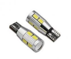 Žárovka CREE LED T10 bílá, 12V, 5W + 8LED/5630SMD, (W3W, W5W)