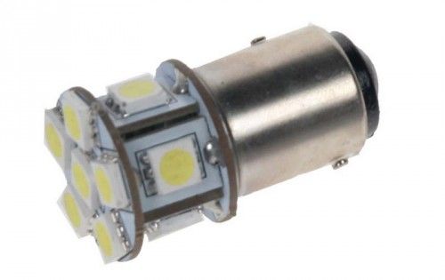 Žárovka LED BAY15d (dvouvlákno) bílá, 12V, 9LED/3SMD