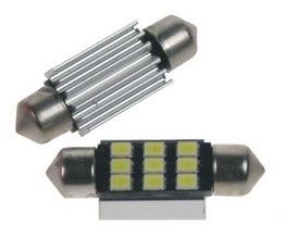 Žárovka LED 12V s paticí sufit (36mm), 9LED/2835SMD s chladičem