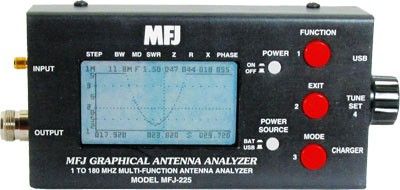 MFJ-225 Grafický vektorový HF/VHF anténní analyzátor 1,8 - 170MHz