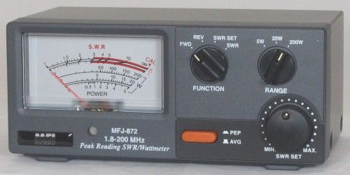 MFJ-872 MĚŘIČ SWR/WATTMETR 1,8-200MHz, 200/20/5W
