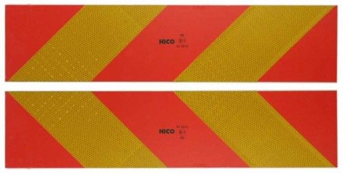 Cedule reflexní tahač HICO hliníková (2ks)