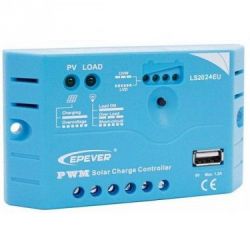 Solární PWM regulátor 12/24 V, 20 A, USB, vstup 30V/50V (LS2024EU)