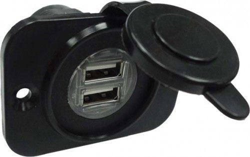 2x USB nabíječka (zásuvka) voděodolná do panelu