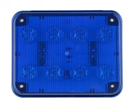 PREDATOR LED obdélníkový, 12/24V, 8x 3W modrý