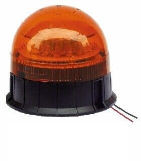 LED maják, 12-24V, 12x3W, oranžový fix, ECE R65