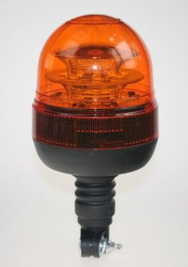 LED maják, 12-24V, 16x3W, oranžový na držák, ECE R65