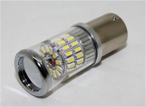 Žárovka TURBO LED 12-24V s paticí BAU15S, 48W oranžová