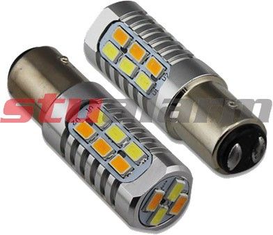 Žárovka LED BAY15d (dvouvlákno) dual color, 12-24V, 22LED/5630SMD