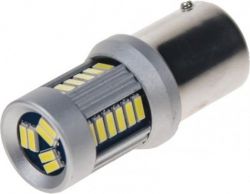 Žárovka LED BAZ15d (dvouvlákno) bílá, 12-24V, 30LED/4014SMD