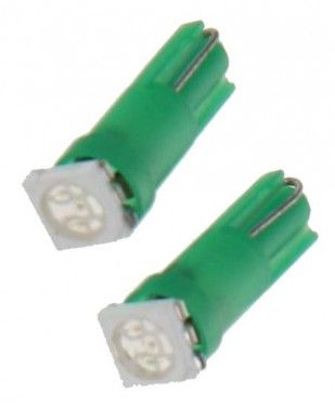Žárovka LED T5 zelená, 12V, 1LED/3SMD