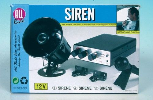 Hobby Siréna 12V s mikrofonem, 5 typů siren, 5 zvuků zvířat