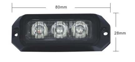 PREDATOR 3x3W LED, 12-24V, modrý, ECE R10 R65
