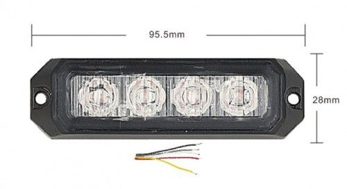 PREDATOR 4x3W LED, 12-24V, modrý, ECE R10 R65