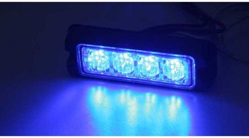 Predátor LED vnější 4x1W, 12-24V, modrý, ECE R10
