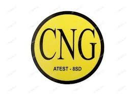 Samolepka CNG - vnější žlutá