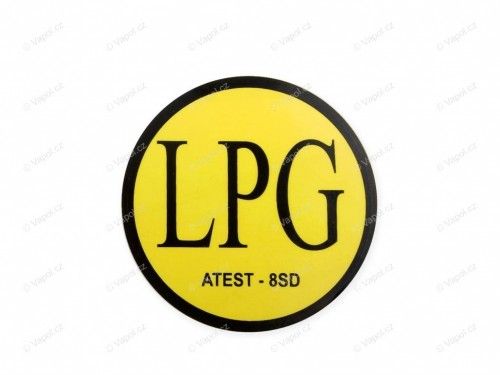 Samolepka LPG - vnější žlutá