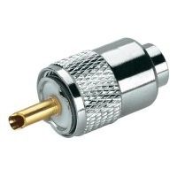 UHF ( PL ) konektor na kabel 6mm ( RG 58 ) zlatý pin