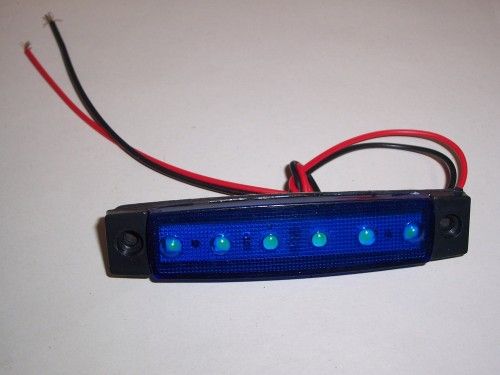 LED pozička 6 LED 24V - modrá