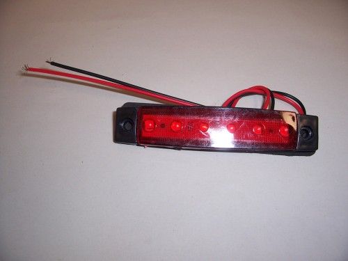 LED pozička 6 LED 24V - červená
