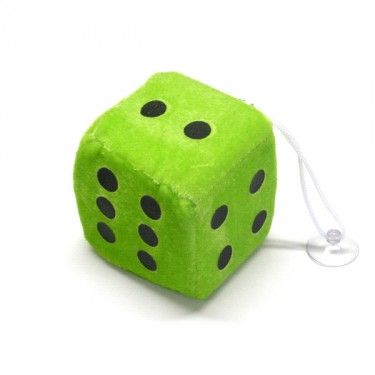 Plyšová kostka s přísavkou zelená - 4x4
