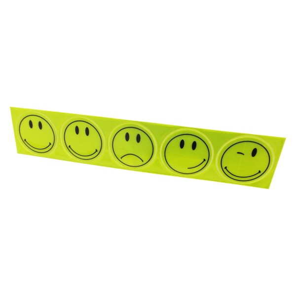 Reflexní samolepky žluté SMILE 5ks pr.5cm