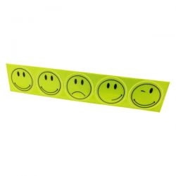 Reflexní samolepky žluté SMILE 5ks pr.5cm