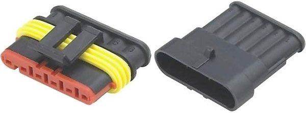 Konektor se zdířkou DJ7061-1.5-11+DJ7061-1.5-21 6P vodotěsný