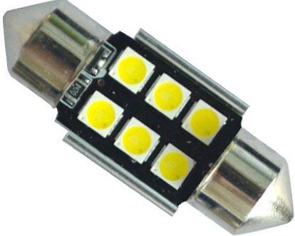 Žárovka LED SV8,5-8 sufit, 12-24V, 6xLED3030, bílá, CANBUS, délka 36mm