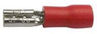 Faston-zdířka 2,8mm červená pro kabel 0,5-1,5mm2