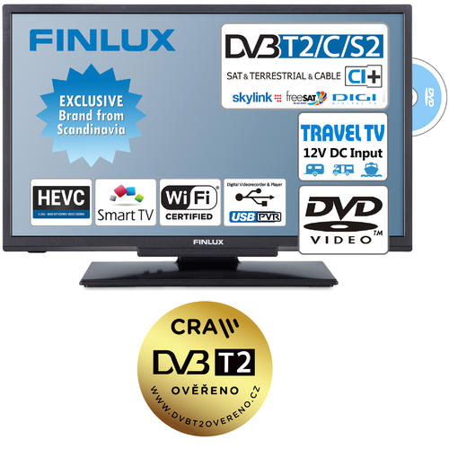 Finlux TV24FDM5660-T2 SAT DVD SMART WIFI 12V-