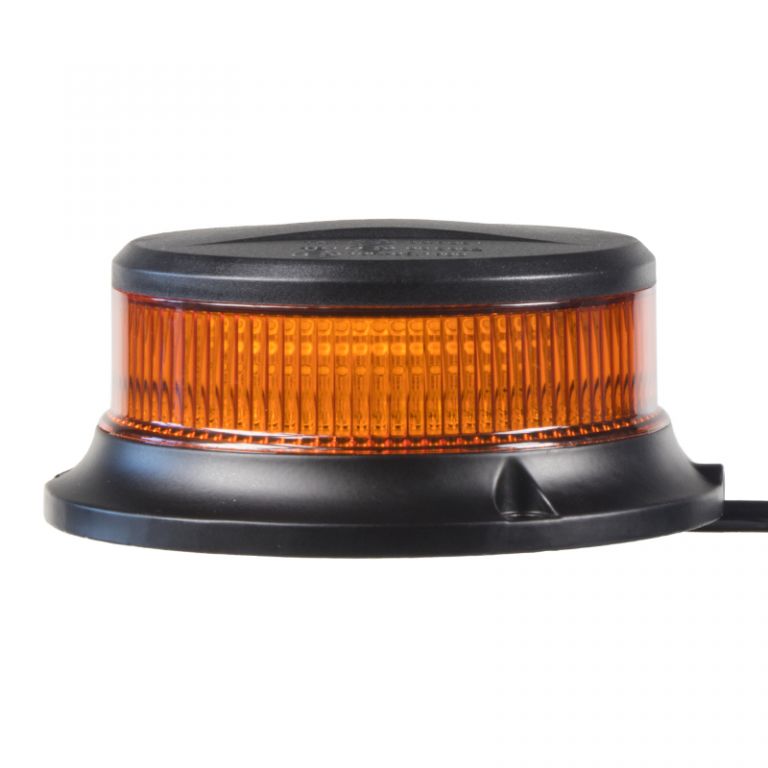 LED maják, 12-24V, 18x1W oranžový, pevná montáž, ECE R65