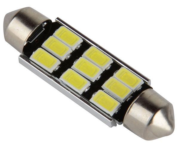 Žárovka LED SV8,5-8 sufit, 12V/3W, 9xLED5730, bílá, CANBUS, délka 39mm