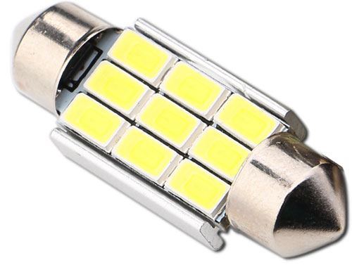 Žárovka LED SV8,5-8 sufit, 12V/3W, 9xLED5730, bílá, CANBUS, délka 36mm