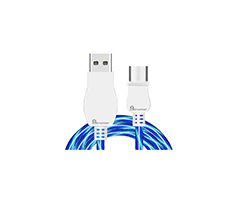USB / USB C nabíjecí LED kabel modrý
