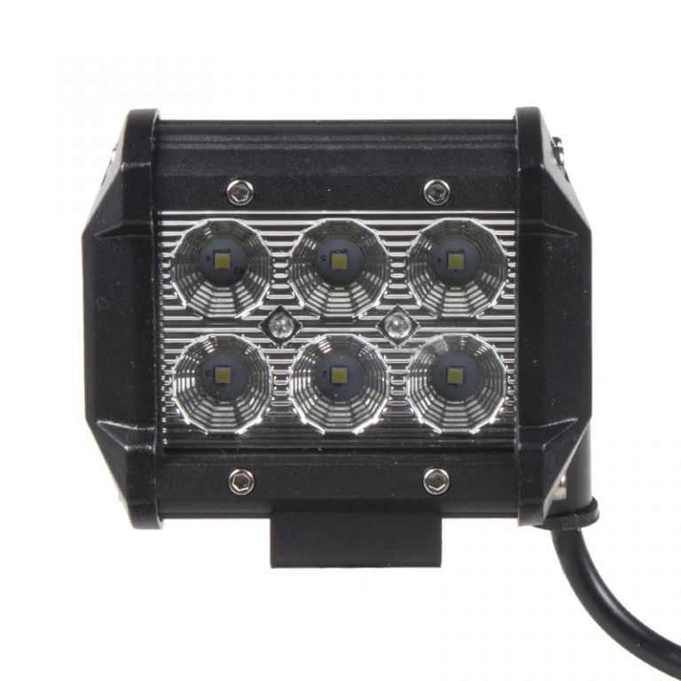 LED světlo 10-30V, 6x3W, rozptýlený paprsek, 95x80x65mm