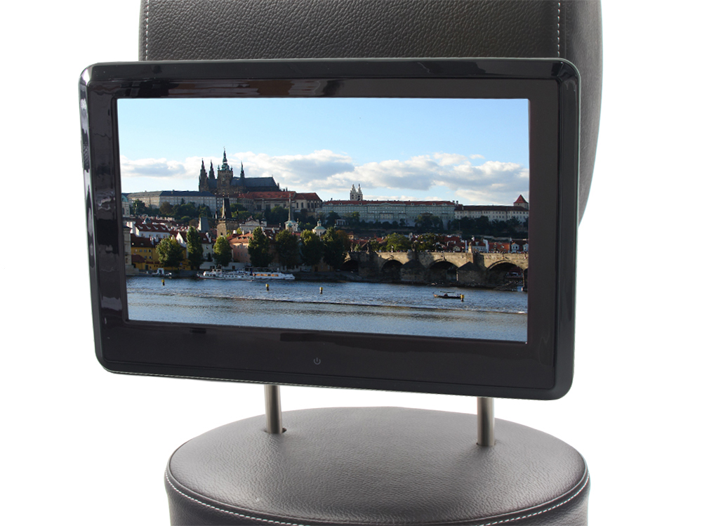 DVD/SD/USB/HDMI monitor 10,1" s držákem na opěrku, dotyk. obrazovka, české menu
