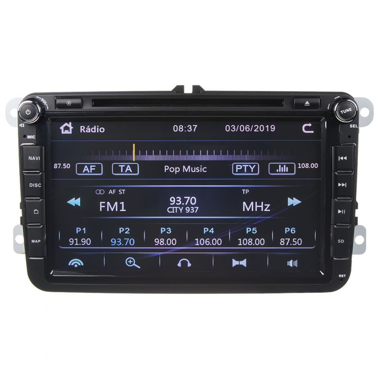 Autorádio pro VW, Škoda s 8" LCD, GPS, multicolor, ČESKÉ MENU