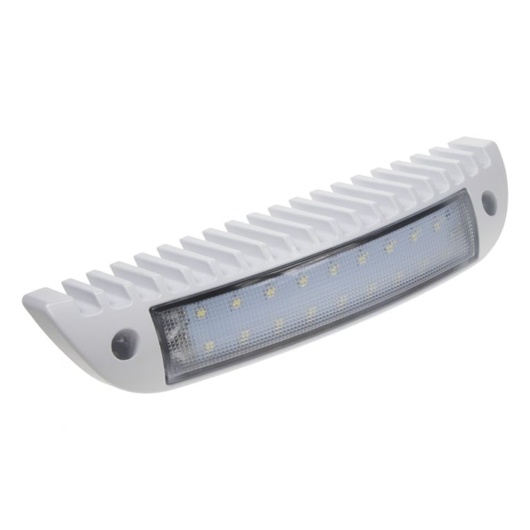 LED světlo nástěnné, 10-30V, 18x1W, R10, bílé, 231x46x54mm