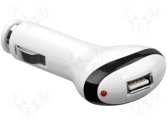 Automotive power supply; USB A socket; 5V/1x2A; white