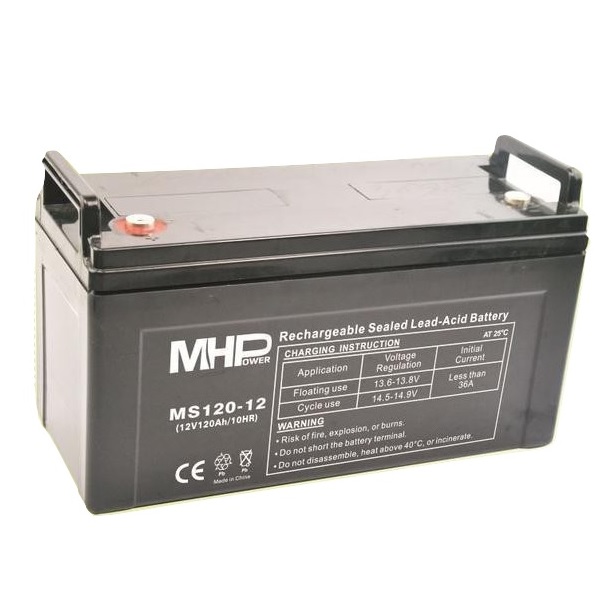 MHPower MS120-12 olověný akumulátor AGM 12V/120Ah, Terminál T2 - M8