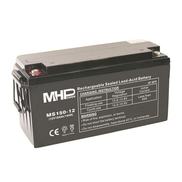 MHPower MS150-12 olověný akumulátor AGM 12V/150Ah, Terminál T3 - M8